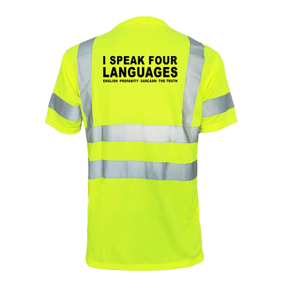 Four Languages - Reflective Safety T-Shirt