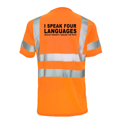 Four Languages - Reflective Safety T-Shirt